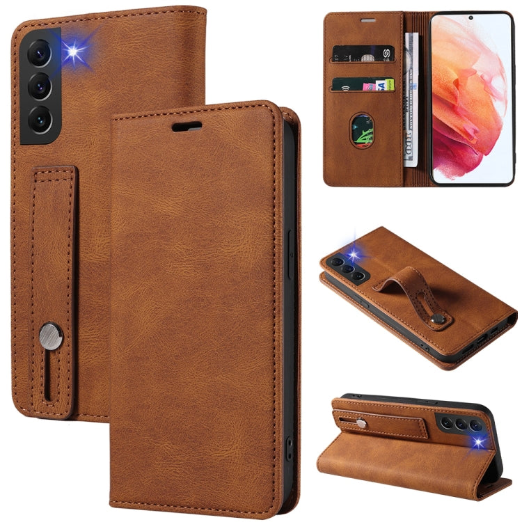 Wristband Magnetic Leather Phone Case, For OPPO Reno7 A, For Samsung Galaxy A33, For Samsung Galaxy S21 5G, For Samsung Galaxy S21 FE 5G, For Samsung Galaxy S21+ 5G, For Samsung Galaxy S21 Ultra 5G, For Samsung Galaxy S22 5G, For Samsung Galaxy S22+ 5G