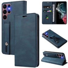 Load image into Gallery viewer, Wristband Magnetic Leather Phone Case, For Samsung Galaxy S22 Ultra 5G, For Sony Xperia 10 IV