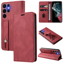 Load image into Gallery viewer, Wristband Magnetic Leather Phone Case, For Samsung Galaxy S22 Ultra 5G, For Sony Xperia 10 IV