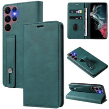 Load image into Gallery viewer, Wristband Magnetic Leather Phone Case, For Samsung Galaxy S22 Ultra 5G, For Sony Xperia 10 IV