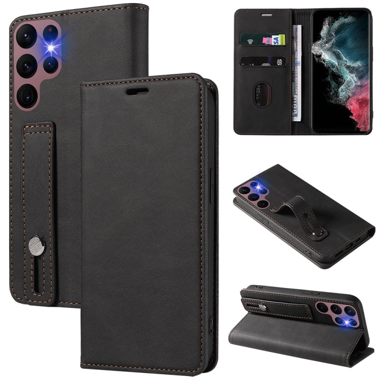 Wristband Magnetic Leather Phone Case, For Samsung Galaxy S22 Ultra 5G, For Sony Xperia 10 IV
