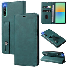 Load image into Gallery viewer, Wristband Magnetic Leather Phone Case, For Samsung Galaxy S22 Ultra 5G, For Sony Xperia 10 IV