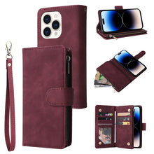 Load image into Gallery viewer, Multifunctional Phone Leather Case with Card Slot, For iPhone 14, For iPhone 14 Plus, For iPhone 14 Pro, For iPhone 14 Pro Max