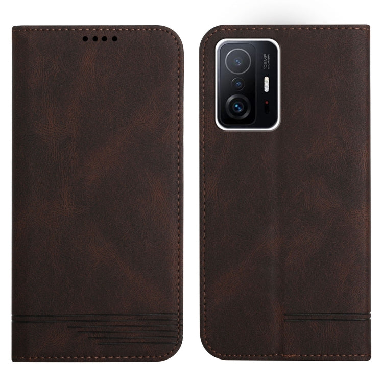 Strong Magnetic Leather Case, For Xiaomi 11T / 11T Pro, For Xiaomi Poco M3