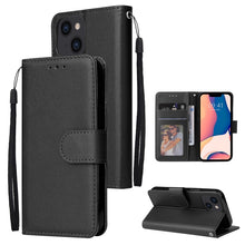 Load image into Gallery viewer, Multifunctional Horizontal Flip Leather Case with Three Card Slot, For iPhone 14, For iPhone 14 Plus, For iPhone 14 Pro, For iPhone 14 Pro Max