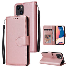 Load image into Gallery viewer, Multifunctional Horizontal Flip Leather Case with Three Card Slot, For iPhone 14, For iPhone 14 Plus, For iPhone 14 Pro, For iPhone 14 Pro Max