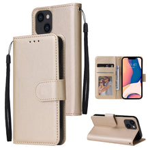 Load image into Gallery viewer, Multifunctional Horizontal Flip Leather Case with Three Card Slot, For iPhone 14, For iPhone 14 Plus, For iPhone 14 Pro, For iPhone 14 Pro Max