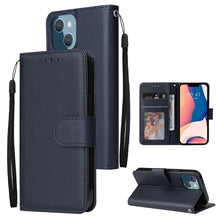 Load image into Gallery viewer, Multifunctional Horizontal Flip Leather Case with Three Card Slot, For iPhone 14, For iPhone 14 Plus, For iPhone 14 Pro, For iPhone 14 Pro Max