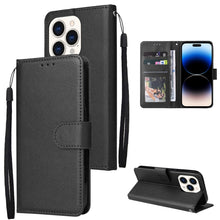 Load image into Gallery viewer, Multifunctional Horizontal Flip Leather Case with Three Card Slot, For iPhone 14, For iPhone 14 Plus, For iPhone 14 Pro, For iPhone 14 Pro Max