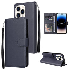 Load image into Gallery viewer, Multifunctional Horizontal Flip Leather Case with Three Card Slot, For iPhone 14, For iPhone 14 Plus, For iPhone 14 Pro, For iPhone 14 Pro Max