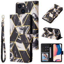 Load image into Gallery viewer, Marble Bronzing Stitching Horizontal Flip PU Leather Case, For iPhone 14, For iPhone 14 Plus, For iPhone 14 Pro, For iPhone 14 Pro Max