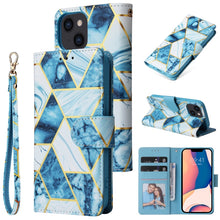 Load image into Gallery viewer, Marble Bronzing Stitching Horizontal Flip PU Leather Case, For iPhone 14, For iPhone 14 Plus, For iPhone 14 Pro, For iPhone 14 Pro Max