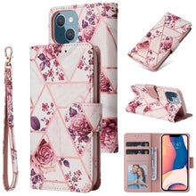 Load image into Gallery viewer, Marble Bronzing Stitching Horizontal Flip PU Leather Case, For iPhone 14, For iPhone 14 Plus, For iPhone 14 Pro, For iPhone 14 Pro Max