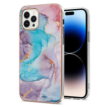 Load image into Gallery viewer, Electroplating Pattern IMD TPU Shockproof Case, For iPhone 14, For iPhone 14 Plus, For iPhone 14 Pro, For iPhone 14 Pro Max