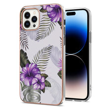 Load image into Gallery viewer, Electroplating Pattern IMD TPU Shockproof Case, For iPhone 14, For iPhone 14 Plus, For iPhone 14 Pro, For iPhone 14 Pro Max