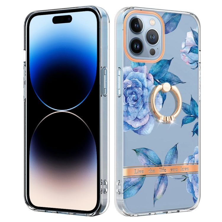 Ring IMD Flowers TPU Phone Case, For iPhone 14, For iPhone 14 Plus, For iPhone 14 Pro, For iPhone 14 Pro Max