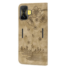 Load image into Gallery viewer, Cartoon Sakura Cat Embossed Leather Phone Case, For Xiaomi Poco F4 GT, For Xiaomi Poco M3 / Redmi 9T Global, For Xiaomi Poco X3 / X3 NFC, For Xiaomi Redmi K40 / K40 Pro, For Xiaomi Redmi Note 11 Pro 4G / 5G, For Xiaomi Poco M4 Pro 4G Global            ...