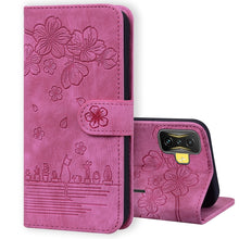Load image into Gallery viewer, Cartoon Sakura Cat Embossed Leather Phone Case, For Xiaomi Poco F4 GT, For Xiaomi Poco M3 / Redmi 9T Global, For Xiaomi Poco X3 / X3 NFC, For Xiaomi Redmi K40 / K40 Pro, For Xiaomi Redmi Note 11 Pro 4G / 5G, For Xiaomi Poco M4 Pro 4G Global            ...