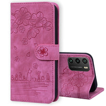 Load image into Gallery viewer, Cartoon Sakura Cat Embossed Leather Phone Case, For Xiaomi Poco F4 GT, For Xiaomi Poco M3 / Redmi 9T Global, For Xiaomi Poco X3 / X3 NFC, For Xiaomi Redmi K40 / K40 Pro, For Xiaomi Redmi Note 11 Pro 4G / 5G, For Xiaomi Poco M4 Pro 4G Global            ...
