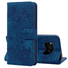 Load image into Gallery viewer, Cartoon Sakura Cat Embossed Leather Phone Case, For Xiaomi Poco F4 GT, For Xiaomi Poco M3 / Redmi 9T Global, For Xiaomi Poco X3 / X3 NFC, For Xiaomi Redmi K40 / K40 Pro, For Xiaomi Redmi Note 11 Pro 4G / 5G, For Xiaomi Poco M4 Pro 4G Global            ...