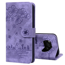 Load image into Gallery viewer, Cartoon Sakura Cat Embossed Leather Phone Case, For Xiaomi Poco F4 GT, For Xiaomi Poco M3 / Redmi 9T Global, For Xiaomi Poco X3 / X3 NFC, For Xiaomi Redmi K40 / K40 Pro, For Xiaomi Redmi Note 11 Pro 4G / 5G, For Xiaomi Poco M4 Pro 4G Global            ...