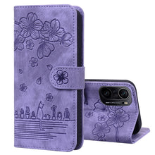 Load image into Gallery viewer, Cartoon Sakura Cat Embossed Leather Phone Case, For Xiaomi Poco F4 GT, For Xiaomi Poco M3 / Redmi 9T Global, For Xiaomi Poco X3 / X3 NFC, For Xiaomi Redmi K40 / K40 Pro, For Xiaomi Redmi Note 11 Pro 4G / 5G, For Xiaomi Poco M4 Pro 4G Global            ...