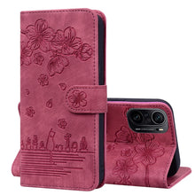 Load image into Gallery viewer, Cartoon Sakura Cat Embossed Leather Phone Case, For Xiaomi Poco F4 GT, For Xiaomi Poco M3 / Redmi 9T Global, For Xiaomi Poco X3 / X3 NFC, For Xiaomi Redmi K40 / K40 Pro, For Xiaomi Redmi Note 11 Pro 4G / 5G, For Xiaomi Poco M4 Pro 4G Global            ...