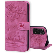 Load image into Gallery viewer, Cartoon Sakura Cat Embossed Leather Phone Case, For Xiaomi Poco F4 GT, For Xiaomi Poco M3 / Redmi 9T Global, For Xiaomi Poco X3 / X3 NFC, For Xiaomi Redmi K40 / K40 Pro, For Xiaomi Redmi Note 11 Pro 4G / 5G, For Xiaomi Poco M4 Pro 4G Global            ...