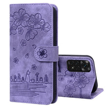 Load image into Gallery viewer, Cartoon Sakura Cat Embossed Leather Phone Case, For Xiaomi Poco F4 GT, For Xiaomi Poco M3 / Redmi 9T Global, For Xiaomi Poco X3 / X3 NFC, For Xiaomi Redmi K40 / K40 Pro, For Xiaomi Redmi Note 11 Pro 4G / 5G, For Xiaomi Poco M4 Pro 4G Global            ...