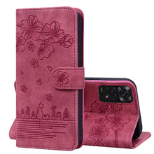 Load image into Gallery viewer, Cartoon Sakura Cat Embossed Leather Phone Case, For Xiaomi Poco F4 GT, For Xiaomi Poco M3 / Redmi 9T Global, For Xiaomi Poco X3 / X3 NFC, For Xiaomi Redmi K40 / K40 Pro, For Xiaomi Redmi Note 11 Pro 4G / 5G, For Xiaomi Poco M4 Pro 4G Global            ...