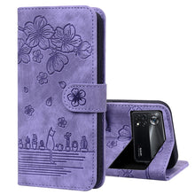 Load image into Gallery viewer, Cartoon Sakura Cat Embossed Leather Phone Case, For Xiaomi Poco F4 GT, For Xiaomi Poco M3 / Redmi 9T Global, For Xiaomi Poco X3 / X3 NFC, For Xiaomi Redmi K40 / K40 Pro, For Xiaomi Redmi Note 11 Pro 4G / 5G, For Xiaomi Poco M4 Pro 4G Global            ...