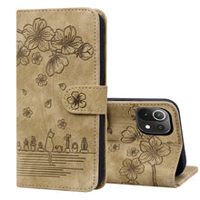 Load image into Gallery viewer, Cartoon Sakura Cat Embossed Leather Phone Case, For Xiaomi Poco F4 GT, For Xiaomi Poco M3 / Redmi 9T Global, For Xiaomi Poco X3 / X3 NFC, For Xiaomi Redmi K40 / K40 Pro, For Xiaomi Redmi Note 11 Pro 4G / 5G, For Xiaomi Poco M4 Pro 4G Global            ...