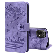Load image into Gallery viewer, Cartoon Sakura Cat Embossed Leather Phone Case, For Xiaomi Poco F4 GT, For Xiaomi Poco M3 / Redmi 9T Global, For Xiaomi Poco X3 / X3 NFC, For Xiaomi Redmi K40 / K40 Pro, For Xiaomi Redmi Note 11 Pro 4G / 5G, For Xiaomi Poco M4 Pro 4G Global            ...