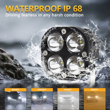 Load image into Gallery viewer, Car 3 inch 4LEDs Spotlight 20W / 2000LM / 6000K / DC9-80V, Continuous Spotlight(White Light), Continuous Spotlight(Yellow Light)