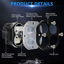 Load image into Gallery viewer, Car 3 inch Continuous Two-color Spotlight 20W / 2000LM / DC9-30V, Two-color Spotlight