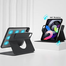 Load image into Gallery viewer, Front Stand Rotating Clear Back Smart Leather Tablet Case, For iPad mini 6 / mini 2024, For iPad 10.2 2019 / 2020 / 2021, For iPad Air 2022 / 2020 10.9, For iPad Pro 11 2018 / 2020 / 2021