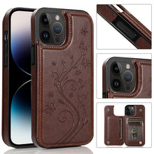 Load image into Gallery viewer, Butterflies Flowers Double Buckle Case, For iPhone 14 Pro Max, For iPhone 14 Pro, For iPhone 14, For iPhone 14 Plus
