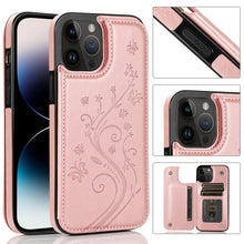 Load image into Gallery viewer, Butterflies Flowers Double Buckle Case, For iPhone 14 Pro Max, For iPhone 14 Pro, For iPhone 14, For iPhone 14 Plus