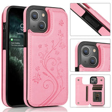Load image into Gallery viewer, Butterflies Flowers Double Buckle Case, For iPhone 14 Pro Max, For iPhone 14 Pro, For iPhone 14, For iPhone 14 Plus
