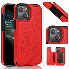 Load image into Gallery viewer, Butterflies Flowers Double Buckle Case, For iPhone 14 Pro Max, For iPhone 14 Pro, For iPhone 14, For iPhone 14 Plus