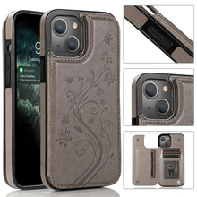 Load image into Gallery viewer, Butterflies Flowers Double Buckle Case, For iPhone 14 Pro Max, For iPhone 14 Pro, For iPhone 14, For iPhone 14 Plus