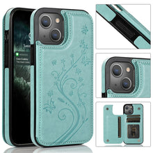 Load image into Gallery viewer, Butterflies Flowers Double Buckle Case, For iPhone 14 Pro Max, For iPhone 14 Pro, For iPhone 14, For iPhone 14 Plus