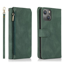 Load image into Gallery viewer, Zipper Wallet Bag Leather Case, For iPhone 14 Pro Max, For iPhone 14 Pro, For iPhone 14, For iPhone 14 Plus