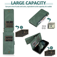 Load image into Gallery viewer, Zipper Wallet Bag Leather Case, For iPhone 14 Pro Max, For iPhone 14 Pro, For iPhone 14, For iPhone 14 Plus