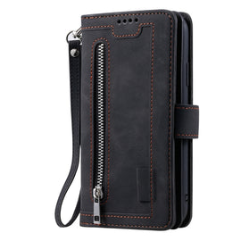 9 Card Slots Zipper Bag Leather Case, For iPhone 14 Pro Max, For iPhone 14 Pro, For iPhone 14, For iPhone 14 Plus