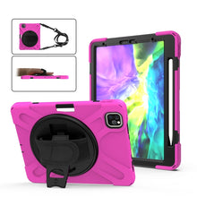 Load image into Gallery viewer, For iPad Pro 11 (2020) 360 Degree Rotation Silicone Protective Cover with Holder &amp; Hand Strap &amp; Long Strap &amp; Pencil Slot, For iPad Air 2025 / 10.9 / Pro 11 2021 / 2020 / 2018