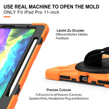 Load image into Gallery viewer, For iPad Pro 11 (2020) 360 Degree Rotation Silicone Protective Cover with Holder &amp; Hand Strap &amp; Long Strap &amp; Pencil Slot, For iPad Air 2025 / 10.9 / Pro 11 2021 / 2020 / 2018