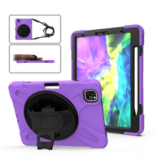 Load image into Gallery viewer, For iPad Pro 11 (2020) 360 Degree Rotation Silicone Protective Cover with Holder &amp; Hand Strap &amp; Long Strap &amp; Pencil Slot, For iPad Air 2025 / 10.9 / Pro 11 2021 / 2020 / 2018