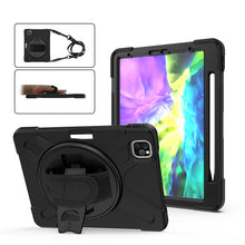 Load image into Gallery viewer, For iPad Pro 11 (2020) 360 Degree Rotation Silicone Protective Cover with Holder &amp; Hand Strap &amp; Long Strap &amp; Pencil Slot, For iPad Air 2025 / 10.9 / Pro 11 2021 / 2020 / 2018
