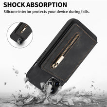 Load image into Gallery viewer, Zipper Card Holder Phone Case, For iPhone 14 Pro Max, For iPhone 14 Pro, For iPhone 14, For iPhone 14 Plus